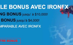 Bonus de bienvenue offert par IronFX