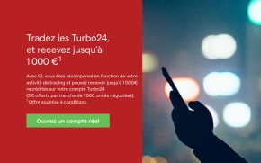 Recevez jusqu’à 1000€ sur les turbos et CFD avec IG