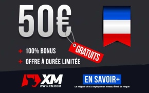50 euros offerts avec le courtier XM !