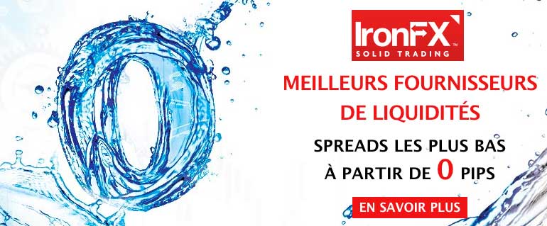 IronFX propose les Spreads à partir de 0 pips