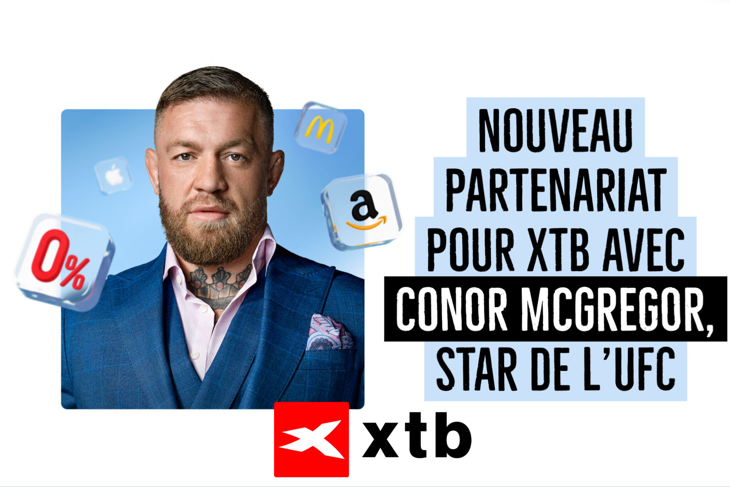 Nouveau partenariat pour XTB avec Conor McGregor, star de l’UFC